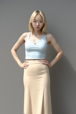 Taiwanese adult female with  blonde hair