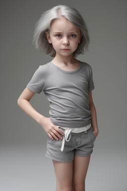 Russian child female with  gray hair