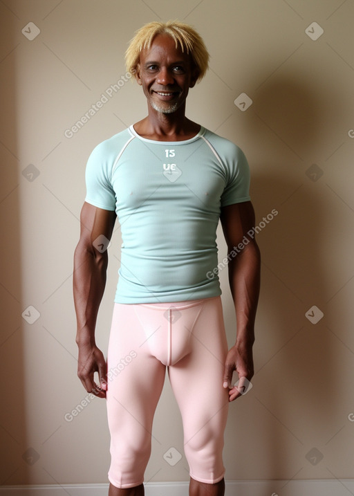 African 45 years male with  blonde hair