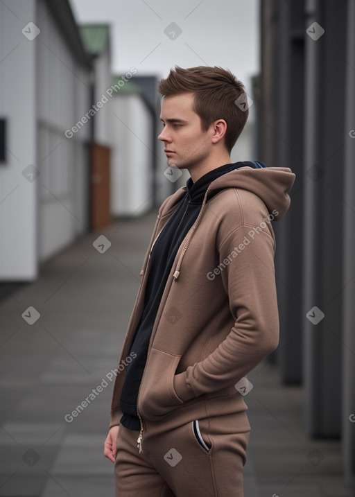 Icelandic adult male with  brown hair