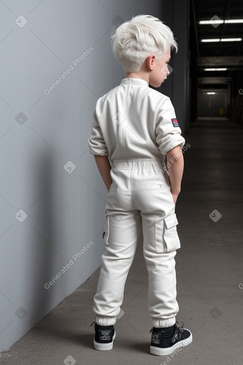 Icelandic child boy with  white hair