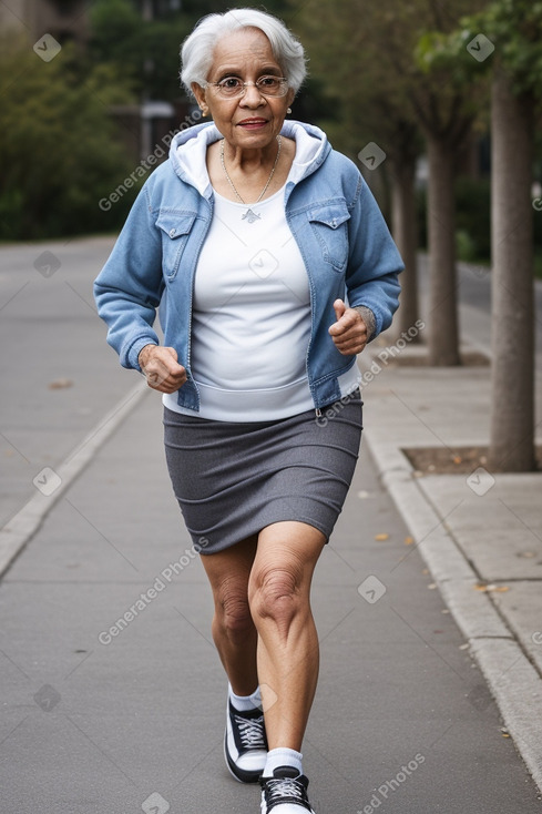 Dominican elderly female with  gray hair