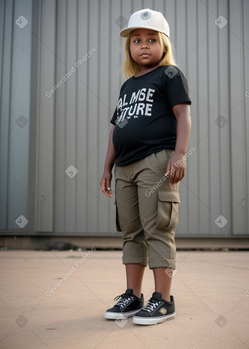 Malian child girl with  blonde hair