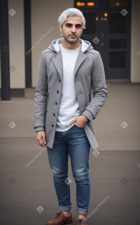 Lebanese adult male with  white hair