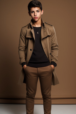 Venezuelan teenager boy with  brown hair