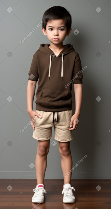 Thai child boy with  brown hair