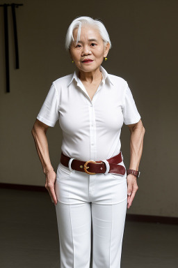 Thai elderly female with  white hair