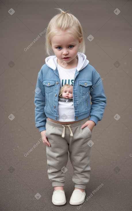 Lithuanian infant girl with  blonde hair