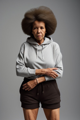 South african elderly female with  brown hair