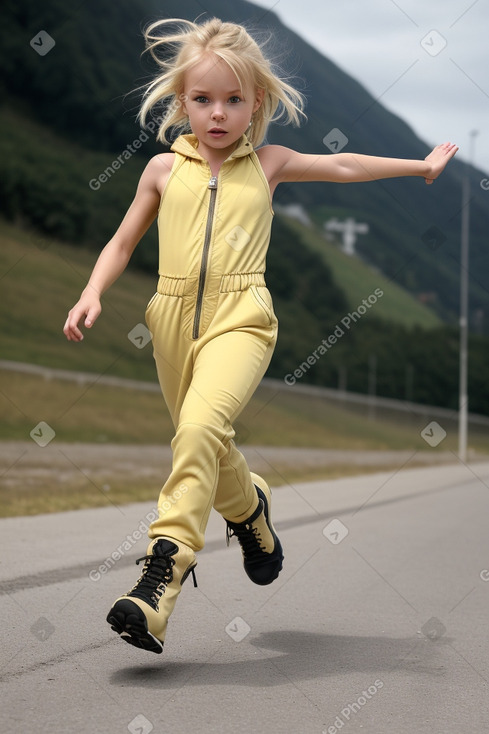 Swiss infant girl with  blonde hair