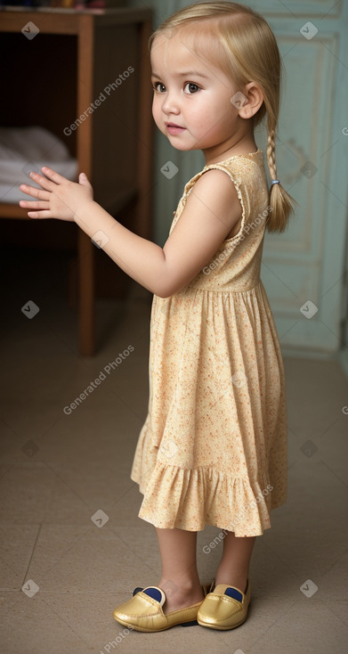 Uzbek infant girl with  blonde hair