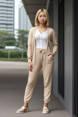 Singaporean adult female with  blonde hair