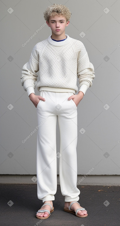 Irish teenager boy with  white hair