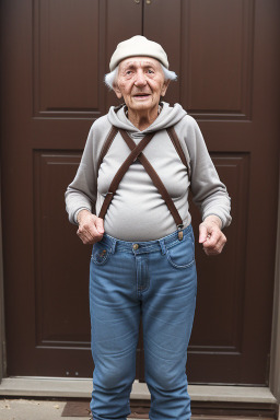 Georgian elderly non-binary with  brown hair