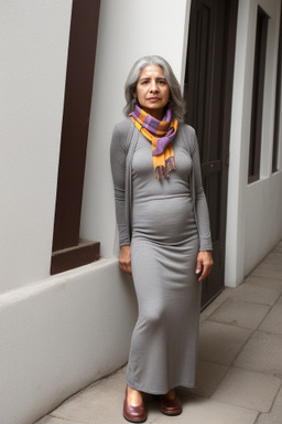 Colombian 45 years female with  gray hair