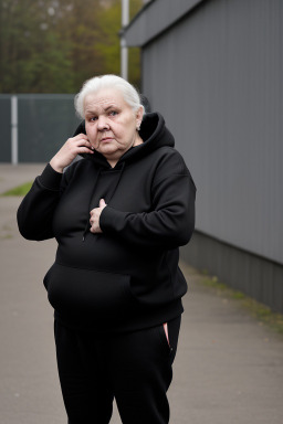 Lithuanian elderly female with  black hair