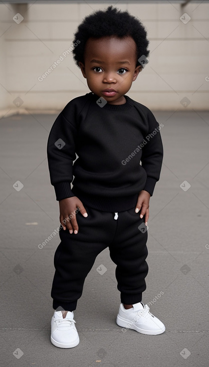 Nigerian infant boy with  black hair