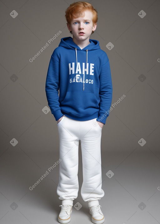 Caucasian child male with  ginger hair