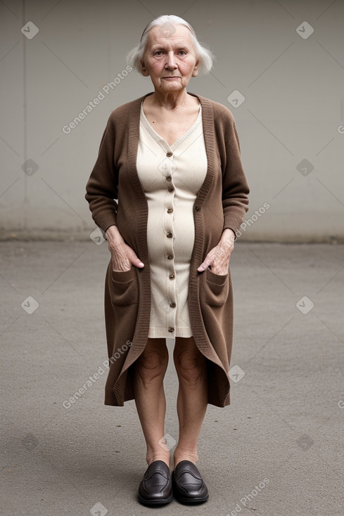 Estonian elderly female with  brown hair