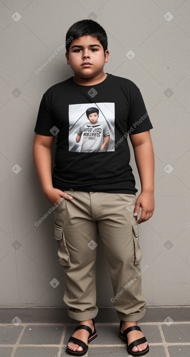 Peruvian teenager boy with  black hair