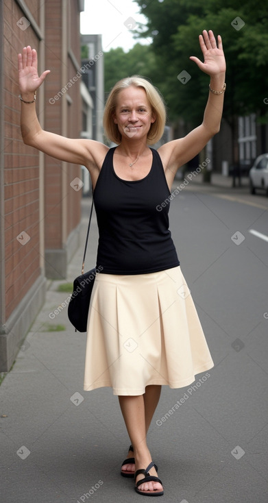 Dutch 45 years female with  blonde hair