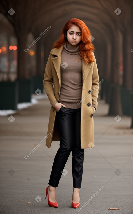 Bangladeshi young adult female with  ginger hair