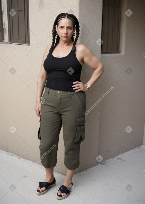 Israeli middle-aged female with  black hair