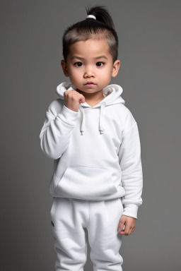 Malaysian infant boy with  white hair