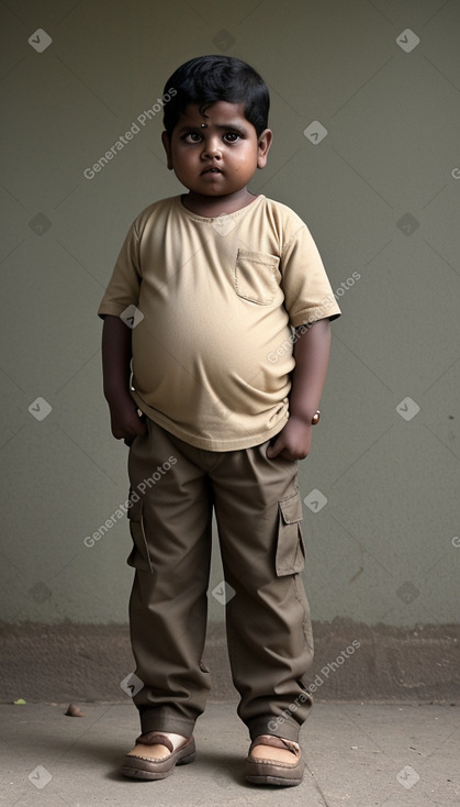 Sri lankan infant boy with  black hair