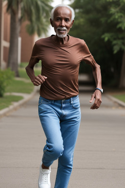 Somali elderly male with  brown hair