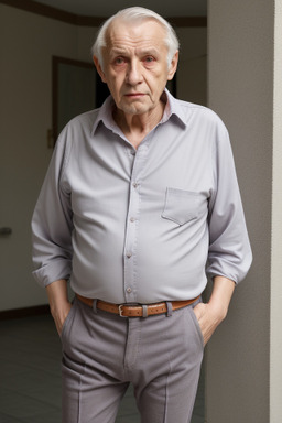 Czech elderly male with  gray hair