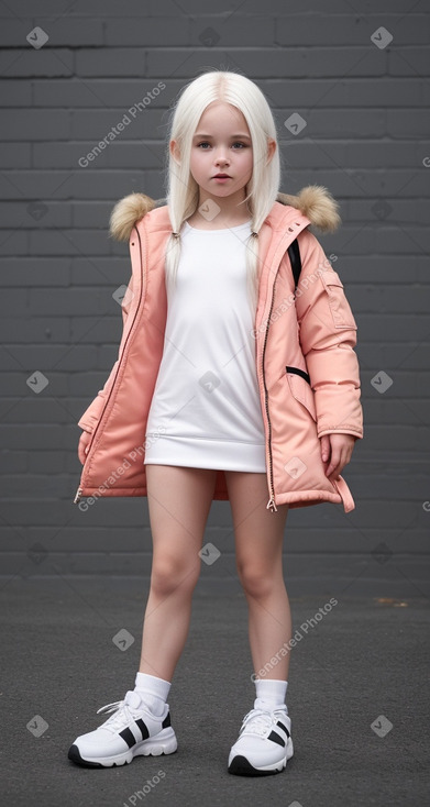 Child girl with  white hair