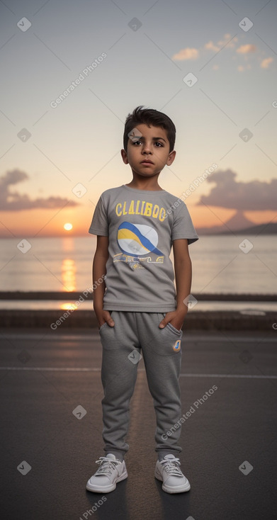 Colombian infant boy with  gray hair