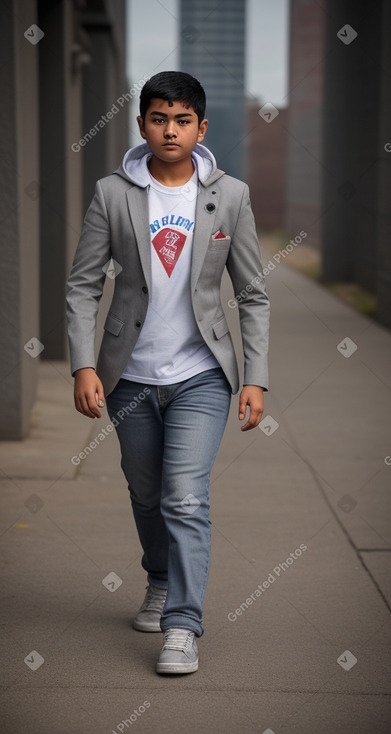 Nepalese teenager boy with  gray hair