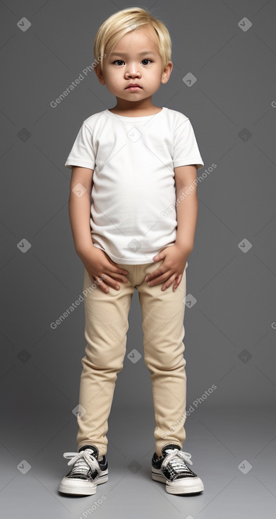 Indonesian infant boy with  blonde hair