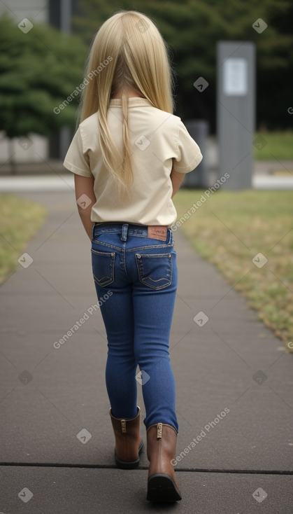 Japanese child female with  blonde hair