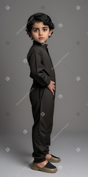 Emirati infant boy with  black hair