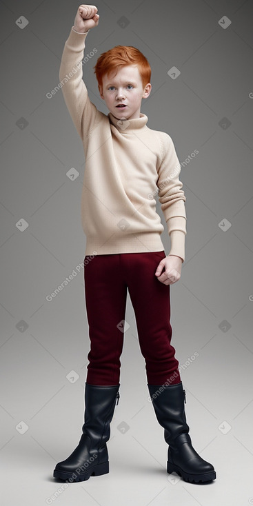 Slovenian child boy with  ginger hair