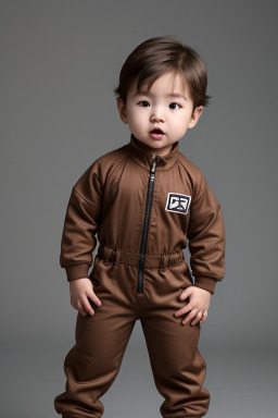 Korean infant boy with  brown hair