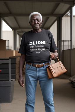 Zambian elderly male with  black hair