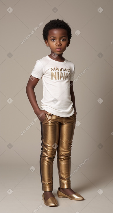 Nigerian child boy with  brown hair