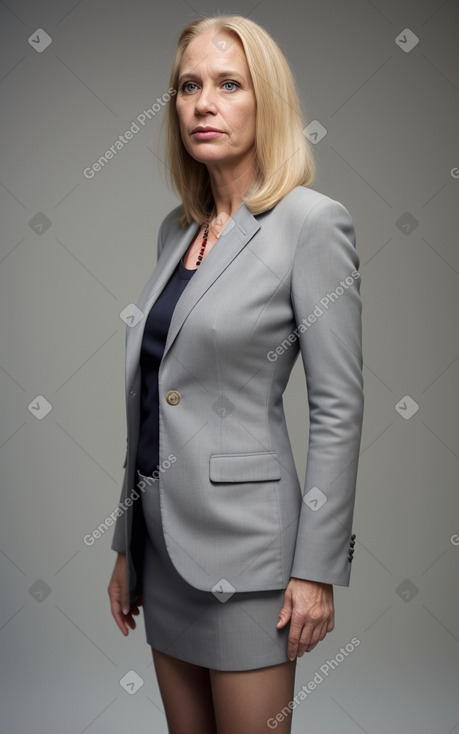 Caucasian 45 years female with  blonde hair