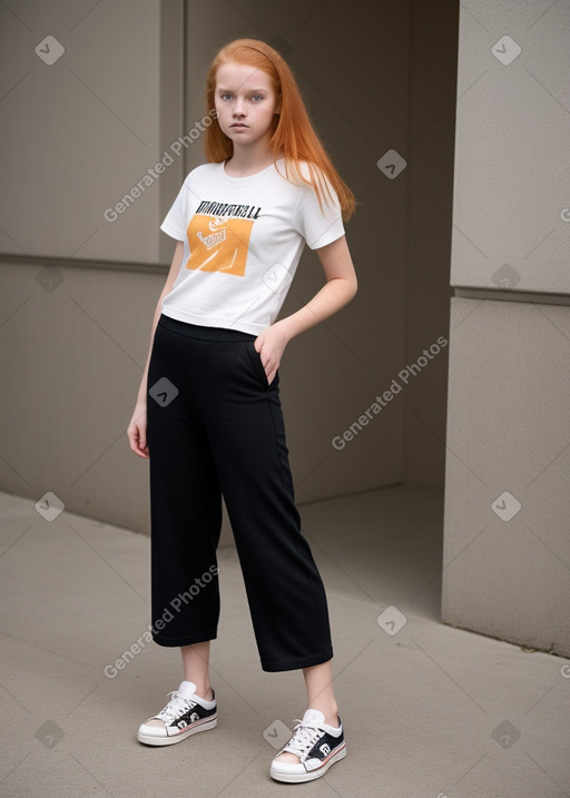 German teenager girl with  ginger hair