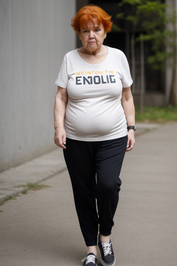 Spanish elderly female with  ginger hair