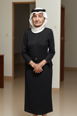 Emirati elderly female with  black hair