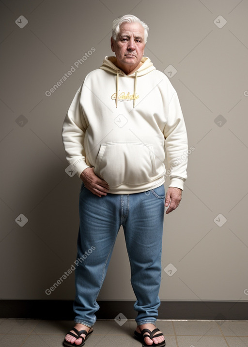 Elderly male with  white hair