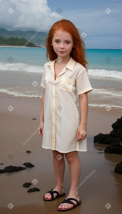 Costa rican child female with  ginger hair