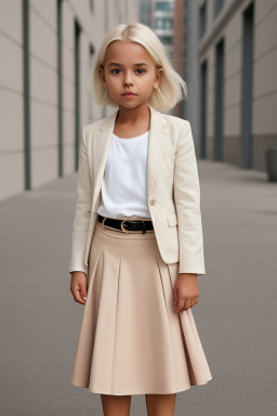 Child girl with  white hair