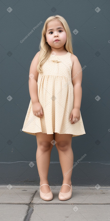 Colombian child girl with  blonde hair