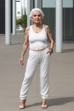 Portuguese elderly female with  white hair